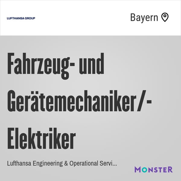 Fahrzeug- und Gerätemechaniker/-Elektriker